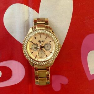 Fossil Gold-Tone Crystal Accent Women's Watch